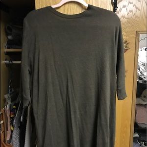 dark green sweater dress